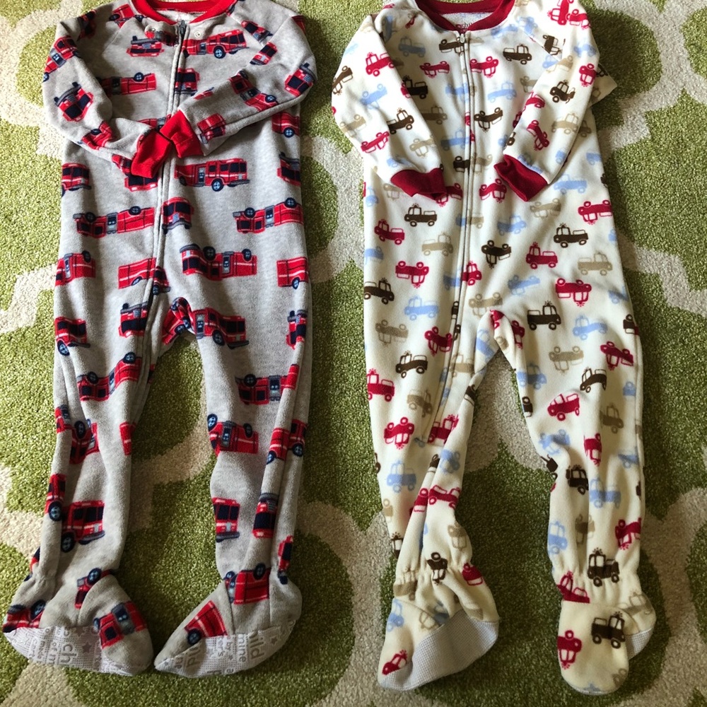 3t fleece footed pajamas